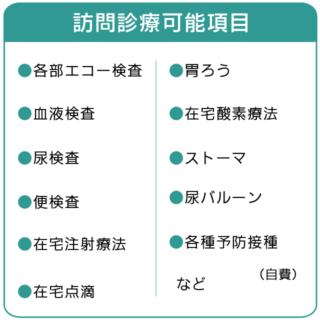 訪問診療検査項目